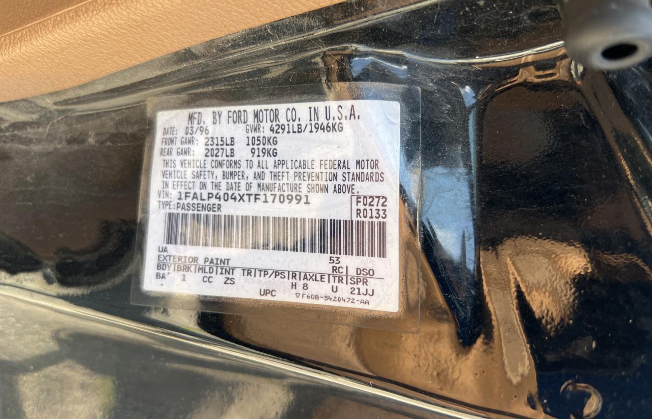 1FALP404XTF170991 1996 Ford Mustang