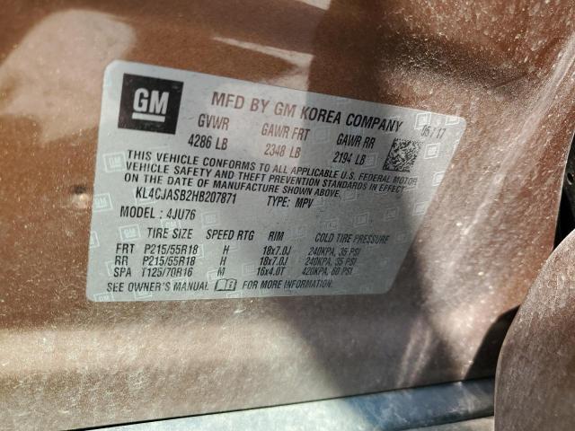 2017 Buick Encore Preferred VIN: KL4CJASB2HB207871 Lot: 59409654