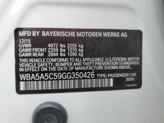 VIN WBA5A5C59GG350426 2016 BMW 5 Series, 528 I no.13