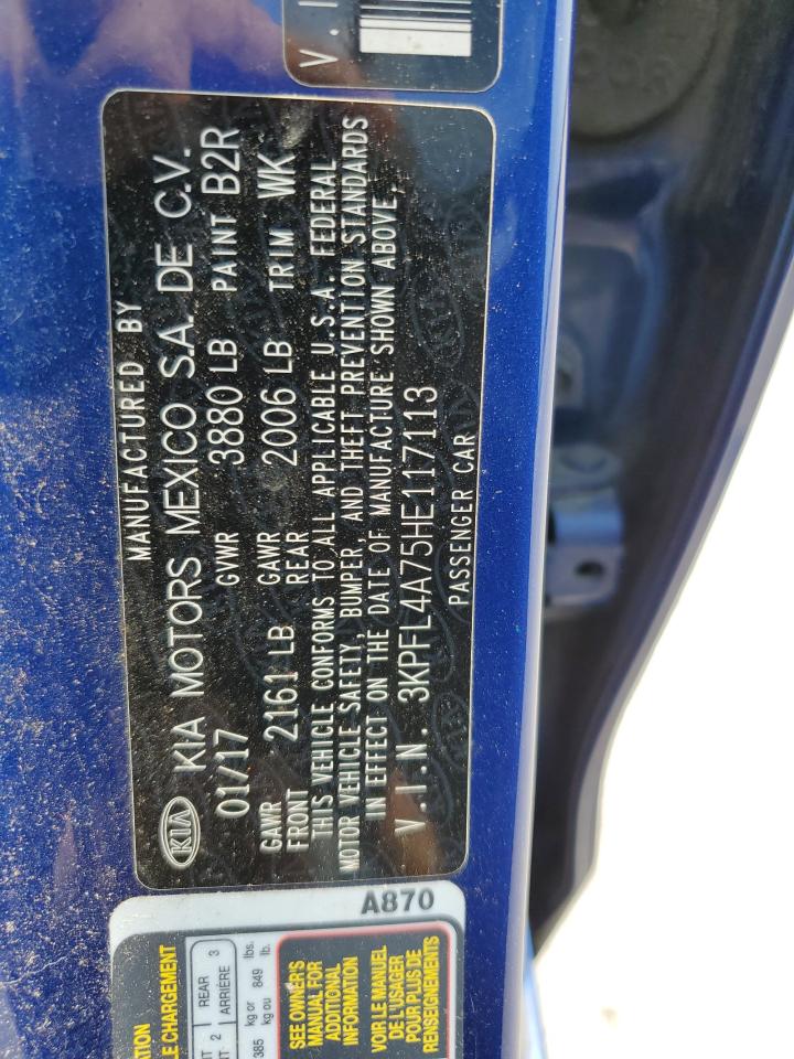 3KPFL4A75HE117113 2017 Kia Forte Lx