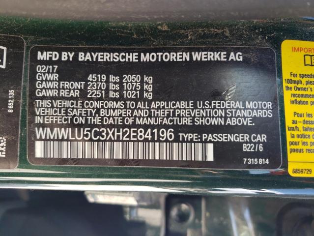 2017 Mini Cooper S Clubman All4 VIN: WMWLU5C3XH2E84196 Lot: 59576654