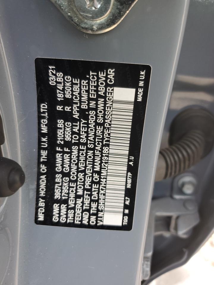 SHHFK7H41MU219186 2021 Honda Civic Sport SHHFK7H41MU219186 2021 Honda Civic Sport