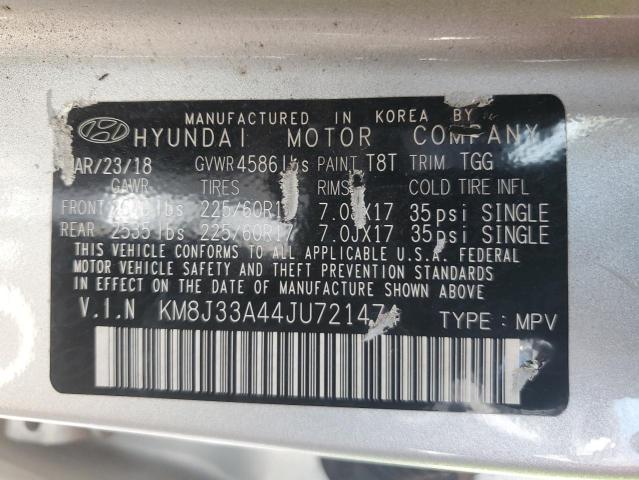 2018 Hyundai Tucson Sel VIN: KM8J33A44JU721474 Lot: 55524154