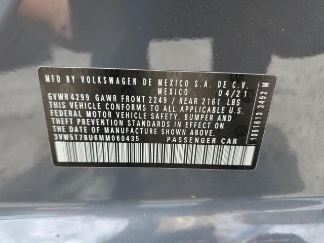 2021 Volkswagen Jetta Gli VIN: 3VW5T7BU6MM060435 Lot: 60208904