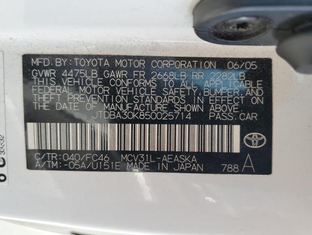 2005 Toyota Camry Se VIN: JTDBA30K850025714 Lot: 57457374