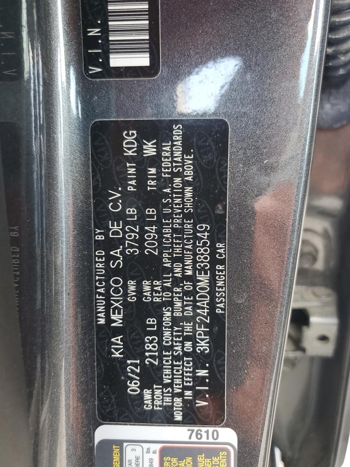 3KPF24AD0ME388549 2021 Kia Forte Fe