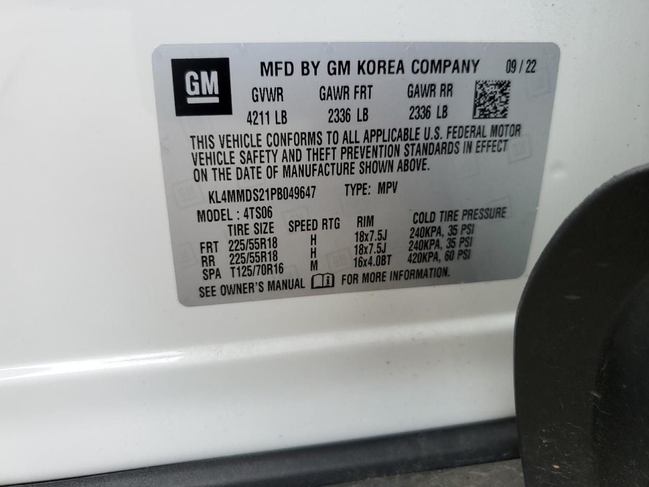 2023 Buick Encore Gx Select vin: KL4MMDS21PB049647