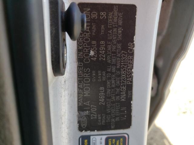 2008 Kia Optima Lx VIN: KNAGE123X85211327 Lot: 59654834