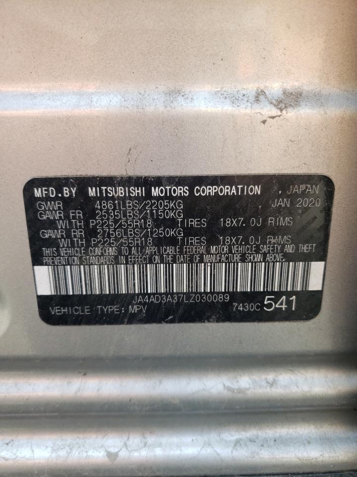 JA4AD3A37LZ030089 2020 Mitsubishi Outlander Se