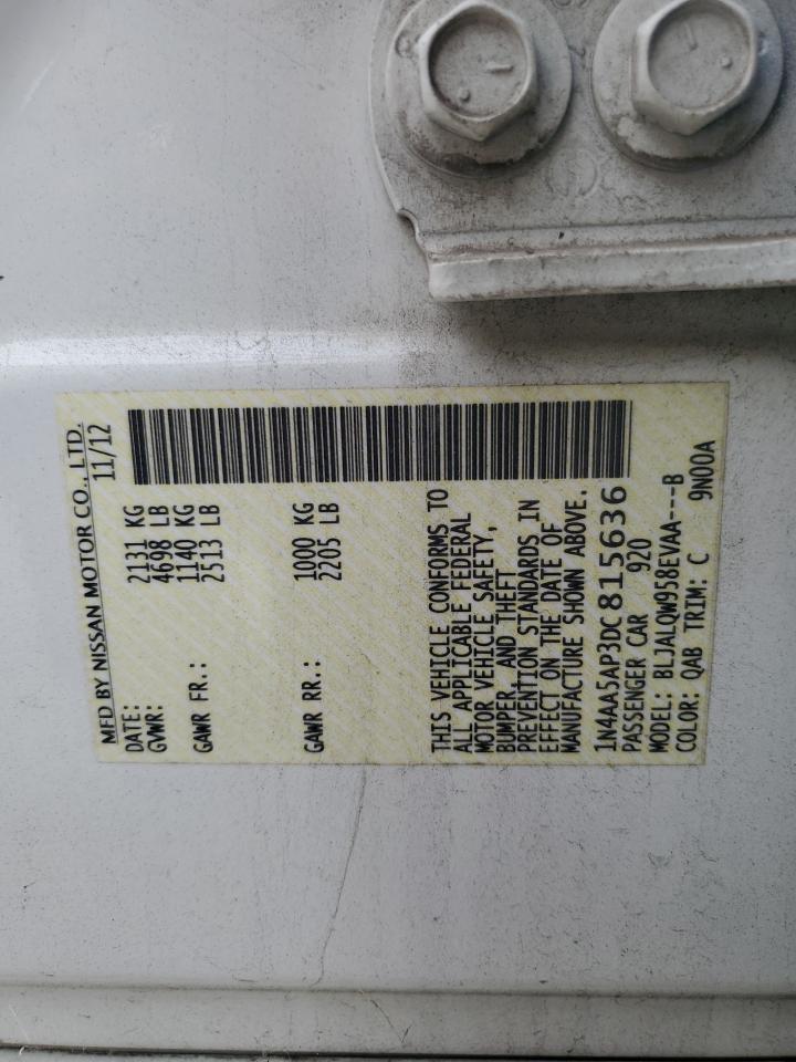 1N4AA5AP3DC815636 2013 Nissan Maxima S