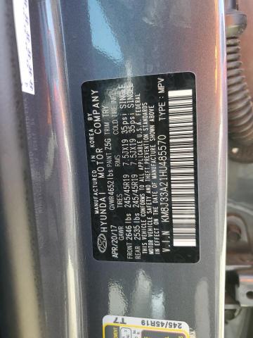 2017 Hyundai Tucson Limited VIN: KM8J33A21HU485570 Lot: 58261034