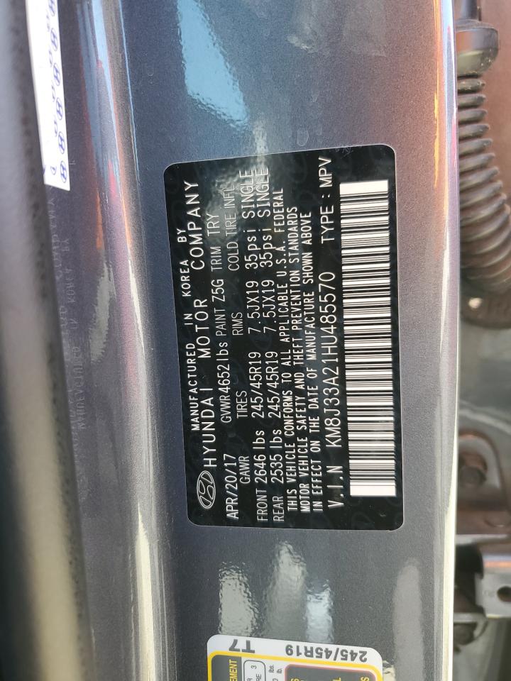 KM8J33A21HU485570 2017 Hyundai Tucson Limited