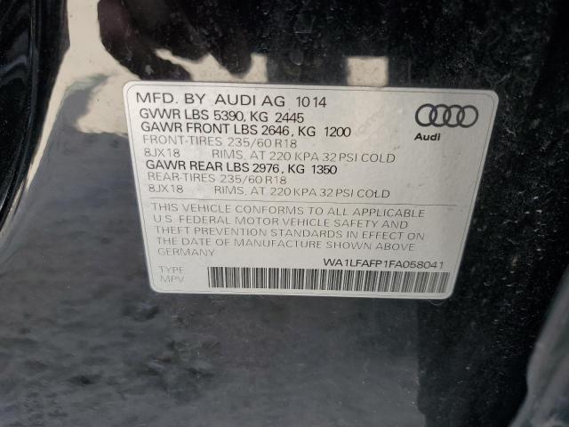 2015 Audi Q5 Premium Plus VIN: WA1LFAFP1FA058041 Lot: 58314434