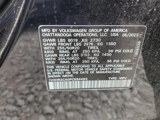 2023 Volkswagen Atlas Se VIN: 1V2HR2CA0PC554493 Lot: 58385144