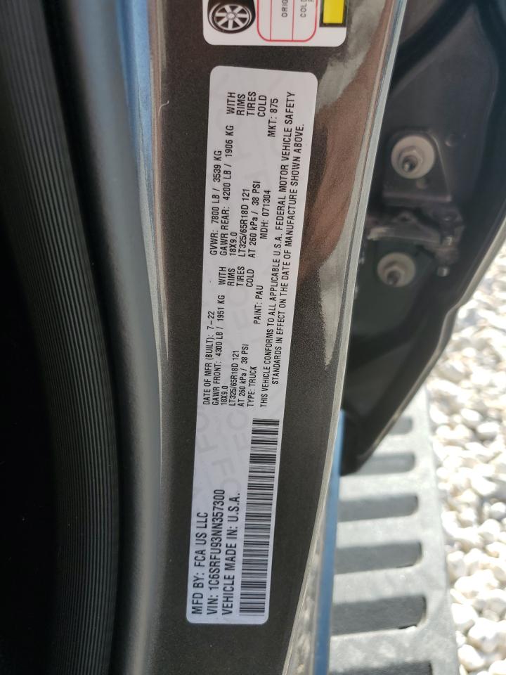 1C6SRFU93NN357300 2022 Ram 1500 Trx