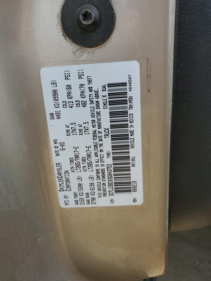 3D7LU38C03G843753 2003 Dodge Ram 3500 St