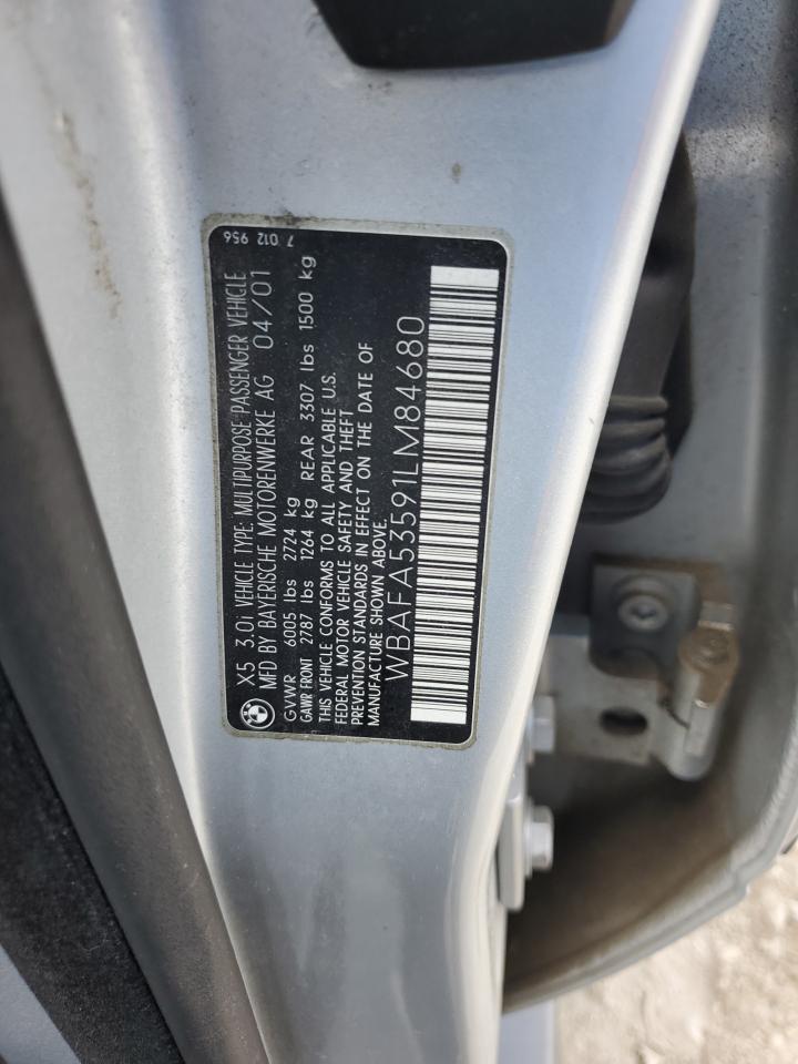 WBAFA53591LM84680 2001 BMW X5 3.0I