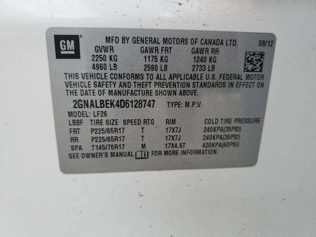 2GNALBEK4D6128747 2013 Chevrolet Equinox Ls