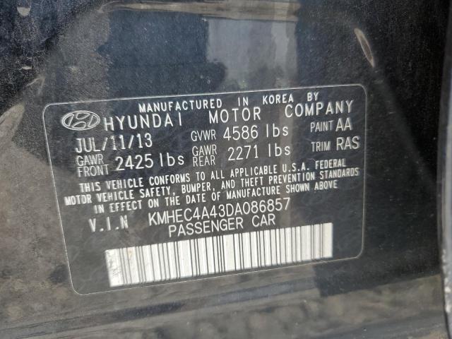 2013 Hyundai Sonata Hybrid VIN: KMHEC4A43DA086857 Lot: 59959514