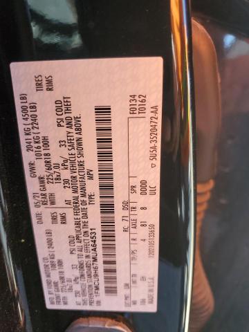 2021 Ford Escape Sel VIN: 1FMCU9H67MUA64531 Lot: 57337624