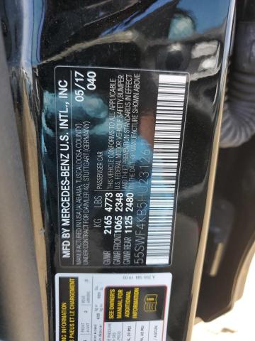 2017 Mercedes-Benz C 300 4Matic VIN: 55SWF4KB5HU231261 Lot: 59828584