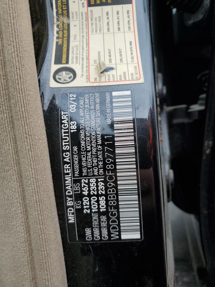 WDDGF8BB9CF897711 2012 Mercedes-Benz C 300 4Matic