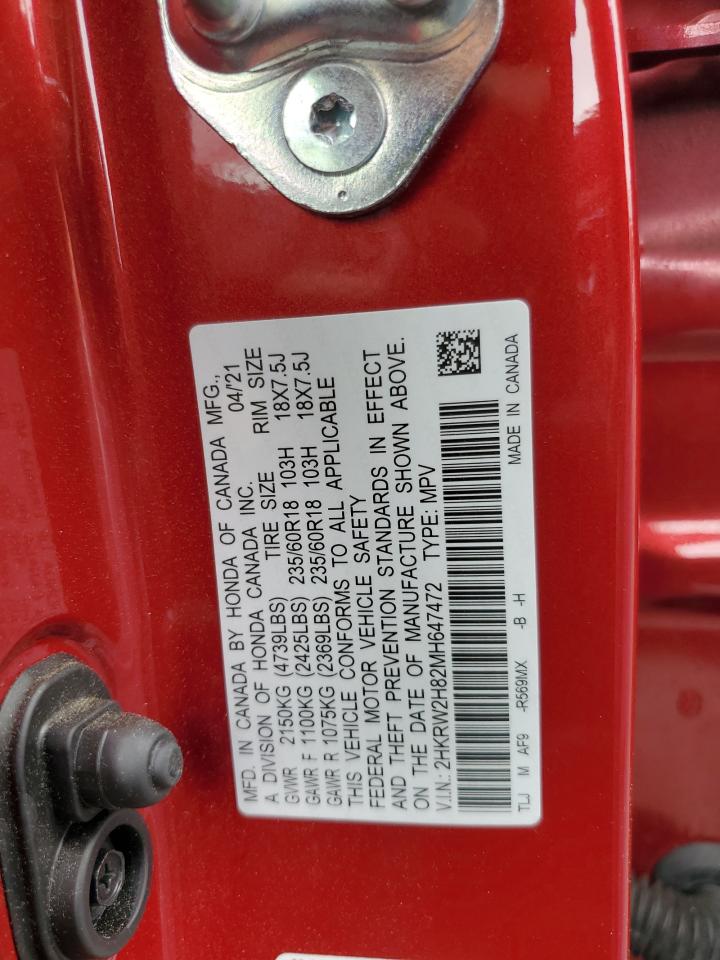 2HKRW2H82MH647472 2021 Honda Cr-V Exl