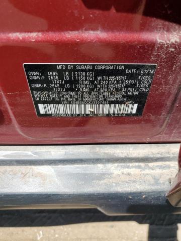 2018 Subaru Outback 2.5I Premium VIN: 4S4BSACCXJ3307489 Lot: 59575714