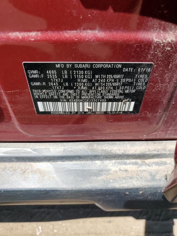 4S4BSACCXJ3307489 2018 Subaru Outback 2.5I Premium