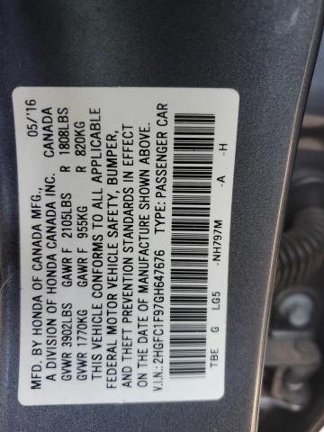 2016 HONDA CIVIC TOUR - 2HGFC1F97GH647676