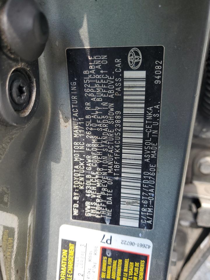 4T1BF1FK4CU523889 2012 Toyota Camry Base