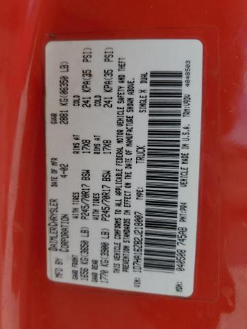 2002 Dodge Ram 1500 VIN: 1D7HA16Z82J218007 Lot: 59466094