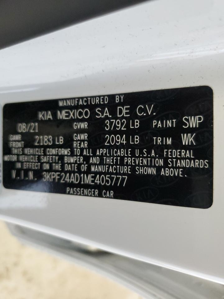 3KPF24AD1ME405777 2021 Kia Forte Fe