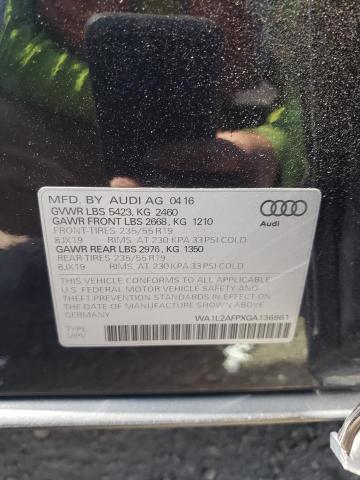 2016 Audi Q5 Premium Plus VIN: WA1L2AFPXGA136961 Lot: 57270214