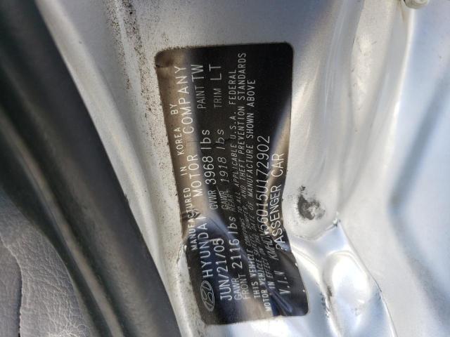 2005 Hyundai Elantra Gls VIN: KMHDN56D15U172902 Lot: 58133744