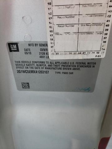 2010 Chevrolet Impala Ltz VIN: 2G1WC5EMXA1263167 Lot: 58975304