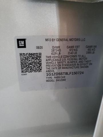 2020 Chevrolet Malibu Lt VIN: 1G1ZD5ST8LF150724 Lot: 60575104