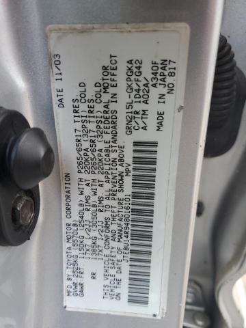 2004 Toyota 4Runner Sr5 VIN: JTEBU14R948016101 Lot: 60385564