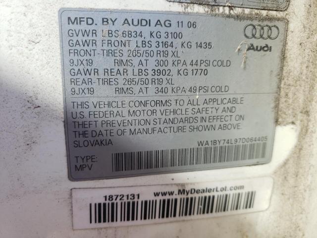 2007 Audi Q7 3.6 Quattro Premium VIN: WA1BY74L97D064405 Lot: 58643704