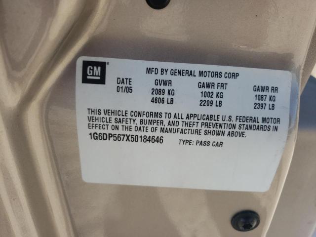 2005 Cadillac Cts Hi Feature V6 VIN: 1G6DP567X50184646 Lot: 60705654