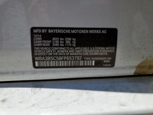 2015 BMW 328 Xi Sulev VIN: WBA3B5C58FP653782 Lot: 58142154