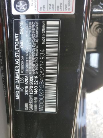 2016 MERCEDES-BENZ S MERCEDES WDDUX7GB4GA214934