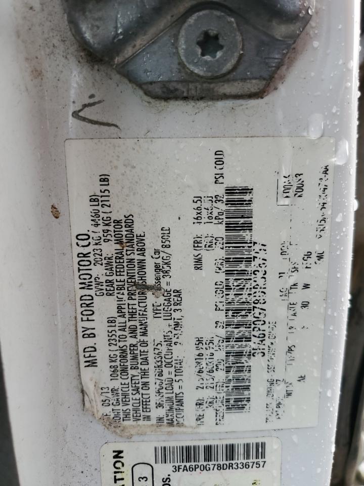 3FA6P0G78DR336757 2013 Ford Fusion S