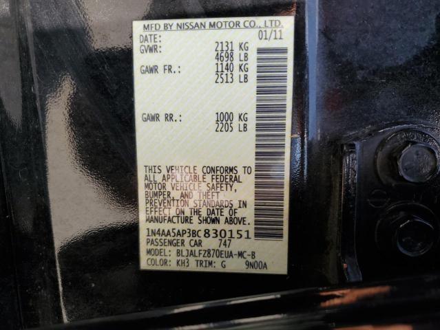 2011 Nissan Maxima S VIN: 1N4AA5AP3BC830151 Lot: 59982204