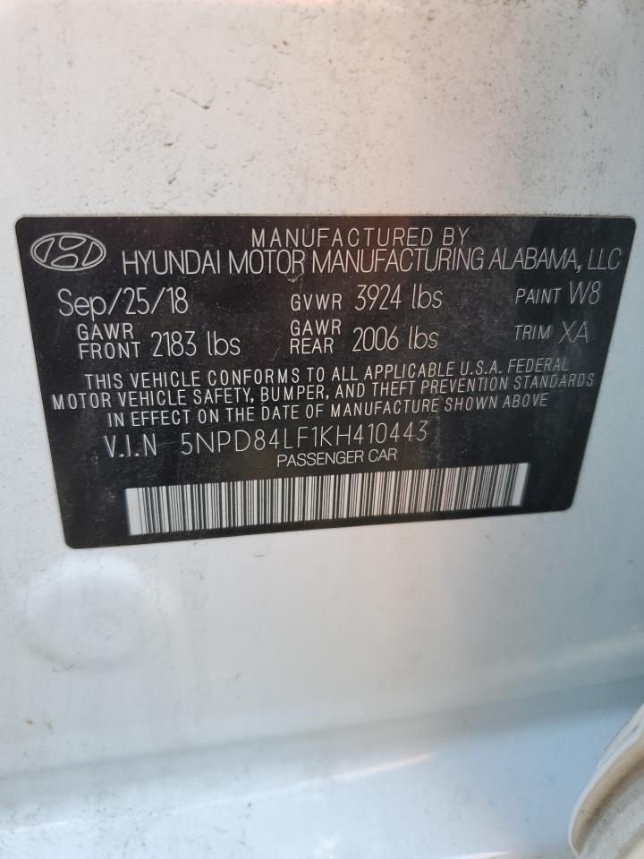 5NPD84LF1KH410443 2019 Hyundai Elantra Sel