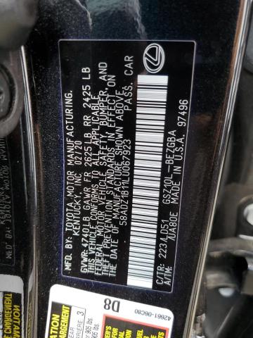 2020 Lexus Es 350 VIN: 58ADZ1B11LU067923 Lot: 60452704