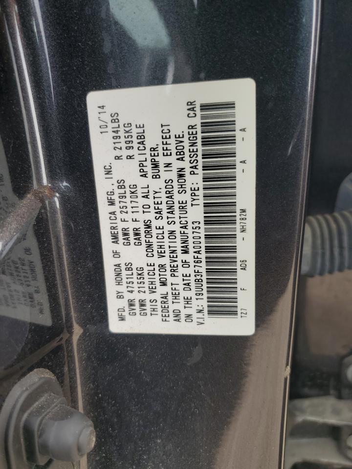 19UUB3F76FA000753 2015 Acura Tlx Advance