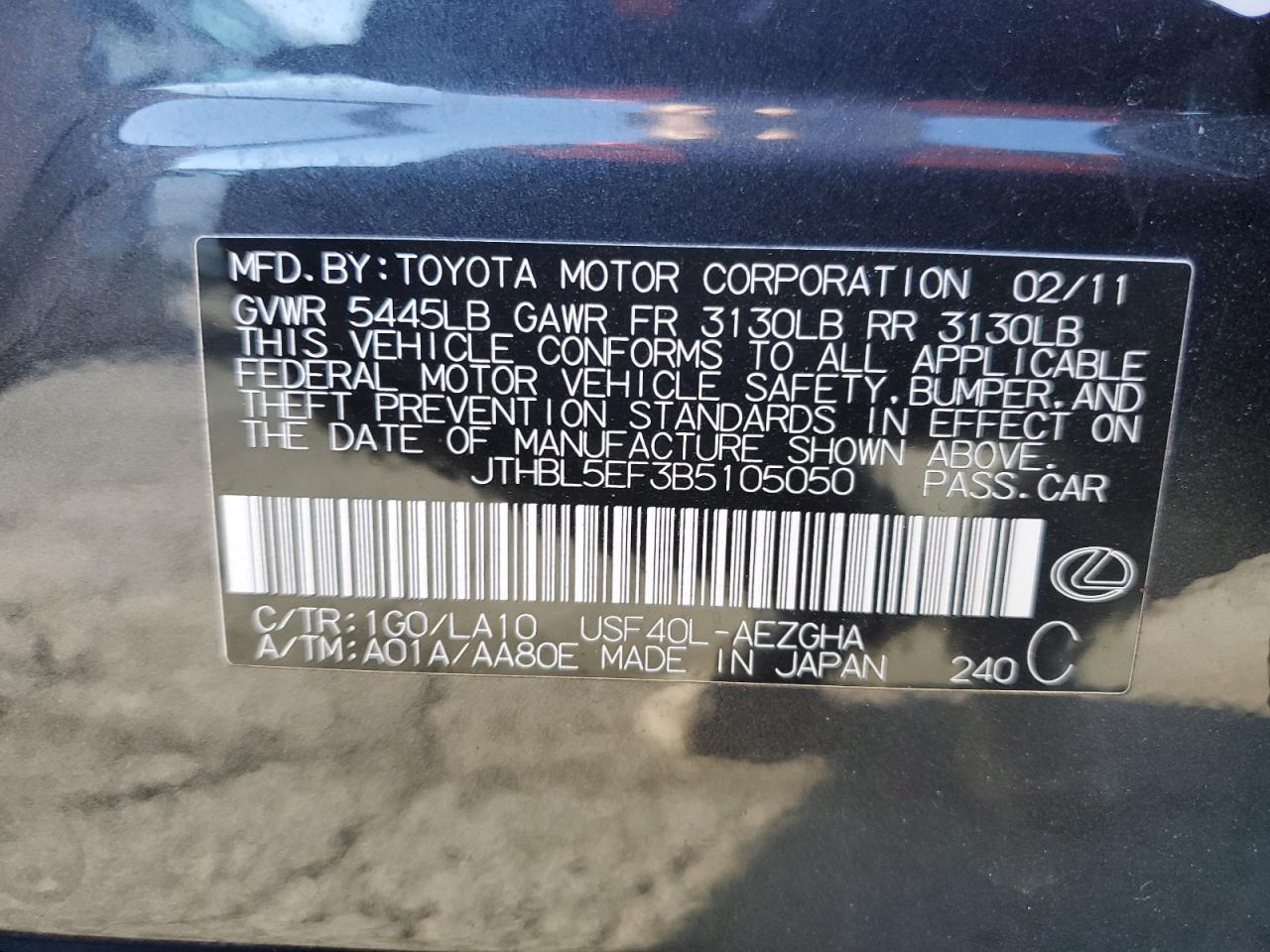 JTHBL5EF3B5105050 2011 Lexus Ls 460