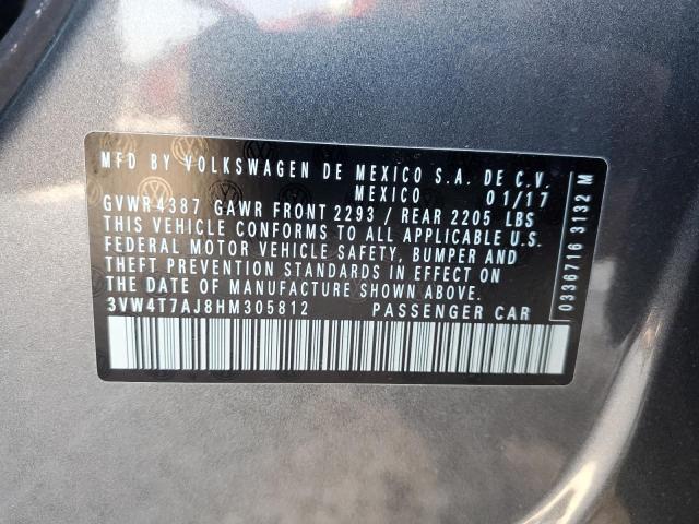 2017 Volkswagen Jetta Gli VIN: 3VW4T7AJ8HM305812 Lot: 58164574