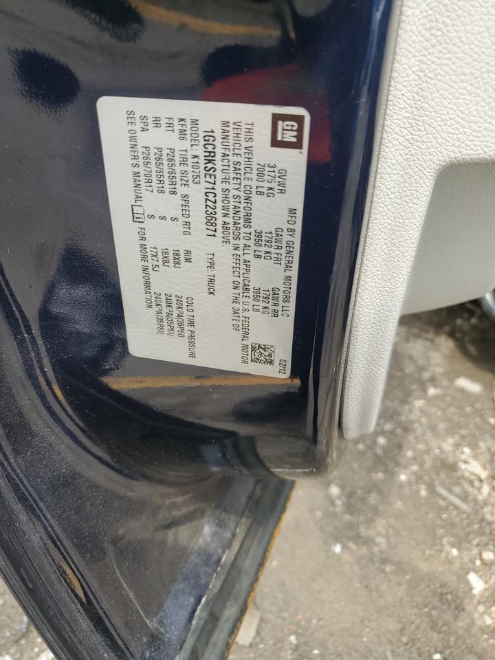 1GCRKSE71CZ236871 2012 Chevrolet Silverado K1500 Lt